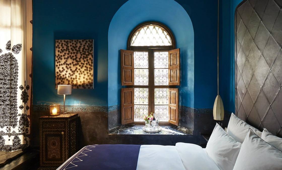 Blue riad bedroom